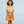 Marigold Stripe Sun Flower Tiered Button-Front Dress