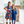 Navy Bow Bell-Sleeve A-Line Dress & Autumn Florals Leggings
