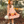 Orange Gingham Turkey Angel-Sleeve Dress