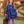 Load image into Gallery viewer, Dusk Floral Ruffle-Neck A-Line Dress &amp; Dark Purple Button Leggings
