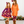 Plum Floral Long-Sleeve A-Line Dress