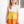 Yellow & Orange Color Block Ruffle Tiered A-Line Dress
