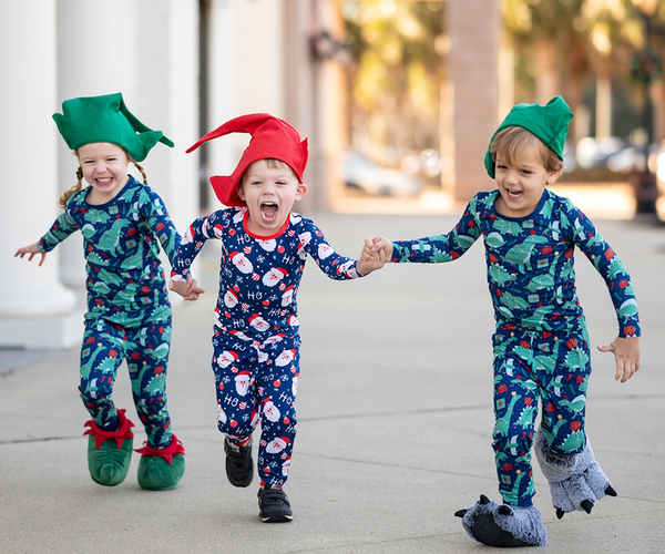 Navy & Red HoHo Santa Pajama Set