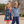 Navy & Red Christmas Dreams Ruffle-Trim A-Line Dress