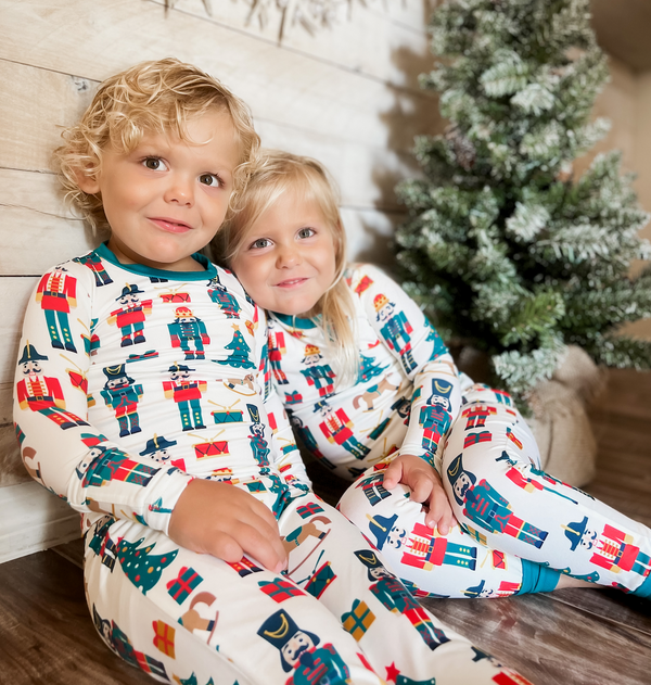 Cream & Green Christmas Dreams Pajama Set