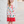 Cream Nutcracker Christmas Square-Neck Button-Front Tiered Dress