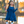 Navy Ribbed Velour Baby-Doll Dress