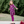 Plum Winter Floral Ruffle-Neck A-Line Dress & Leggings