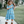 Nile Blue Small Flower Tiered Button-Front Dress