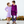 Plum Ribbed Velour Drop-Waist Dress & Willow Floral Leggings