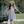 Periwinkle Floral Button-Up A-Line Dress