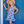 Load image into Gallery viewer, Aqua Horses &amp; Poppies Angel-Sleeve Dress
