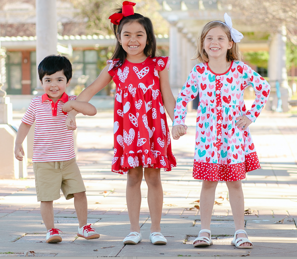 Red Stripe Heart Polo