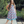 Load image into Gallery viewer, Nile Blue Floral Bloom Ruffle-Hem Handkerchief Dress
