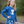 Load image into Gallery viewer, Cobalt Angel-Sleeve Top &amp; Kitten Corner Skirted Leggings
