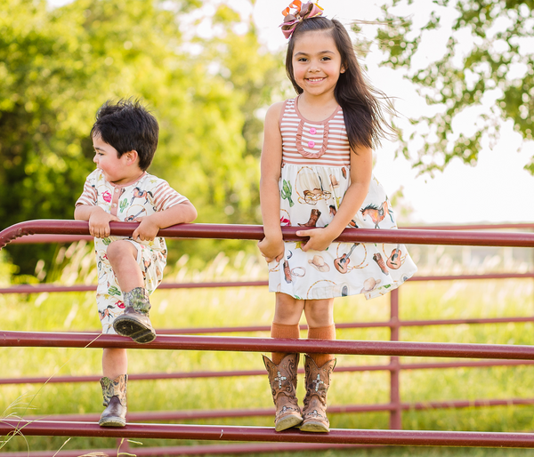 Clay Horses Button-Accent Dress