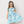 Mint Turtle Wonder Angel-Sleeve Dress