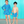 Blue Paradise Island Swim Shorties