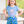 Marina Blue Tulip-Sleeve Top & Paradise Island Skort