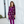Plum Winter Floral Ruffle-Neck A-Line Dress & Leggings
