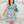 Holiday Ornaments Cap-Sleeve Dress & Nile Blue Ruffle Cardigan