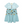 Millie Loves Lily Girls Nile Blue Doggie Printed Tiered Short Sleeve Dress