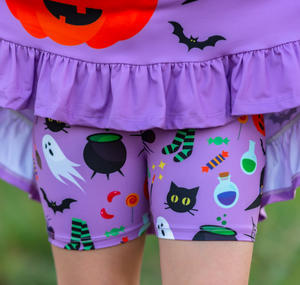 Millie Loves Lily Girls Purple Flutter Sleeve Dress & Matching Short Set
