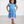 Kids Blue Unicorn Patch-Pocket Angel-Sleeve Dress