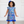 Kids Blue Floral Whimsy Ruffle Pocket Dress & Hair Bow Set