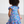 Kids Blue Floral Whimsy Ruffle Pocket Dress & Hair Bow Set