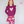 Plum Angel-Sleeve Sweatshirt & Heart Skirted Leggings