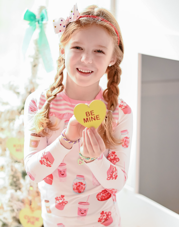 Light Pink Valentine Treats Pajama Set