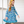 Kids Teal Forever Floral Patch-Pocket Long-Sleeve A-Line Dress