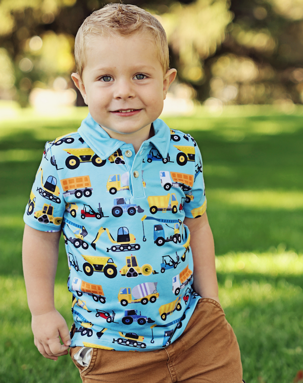 Light Blue Construction Site Polo