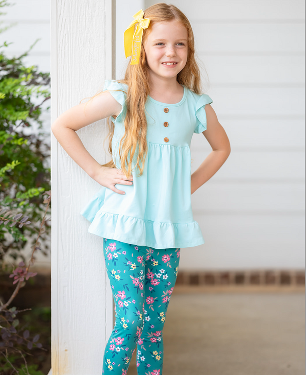 Mint Babydoll Top & Florence Leggings