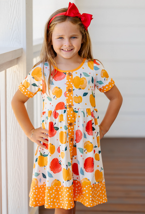 Candy Apple Button Front Dress