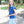 Kids Navy Fr Terry Top & Bow Printed  Skort Set
