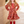 Gingerbread Square-Neck Button-Front Dress & Red Button Leggings