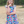 Blue Begginings Floral Angel-Sleeve Dress