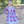 Millie Loves Lily Periwinkle Floral Dress with Decorative Buttons and Contrast Banding