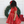 Millie Loves Lily Girls' Red Holiday Dot Velour Dress With Bow Waistband