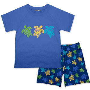 Blue Crewneck Tee & Turtle Trail Shorts - Millieloveslily.com