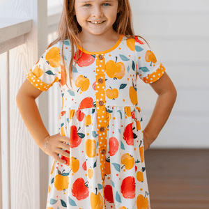 Candy Apple Button Front Dress - Millieloveslily.com