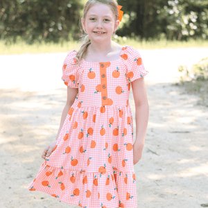 Coral Oranges 3 - Tier A - Line Dress - Millieloveslily.com