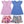  Girls 4-PC Lilac & Marina Blue Tops & Ruffle Shorts Set 