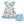  Kids Blue Mermaid Print Dress and Shorts Set on a white background, front - Millieloveslily.com