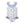 Girls Blue Seastars & Shells 1-pc Swimsuit with blue dot ruffles on a white background, front , UPF 50+ - Millieloveslily.com