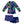  Navy Water Turtle Long Sleeve Rashguard Swimsuit Set UPF 50, 3-PCS on a white background, front Millieloveslily.com
