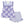Girls purple butterfly patterned top and matching stripe short set on a white background, front