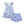  Girls Periwinkle Butterfly Printed Top and Solid Short Set on a white background, front